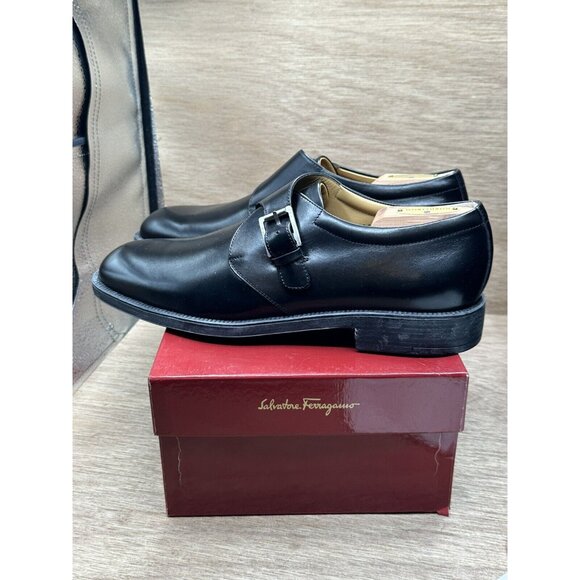 Salvatore Ferragamo Nero Calf 10.5 D Giro with box main image 6